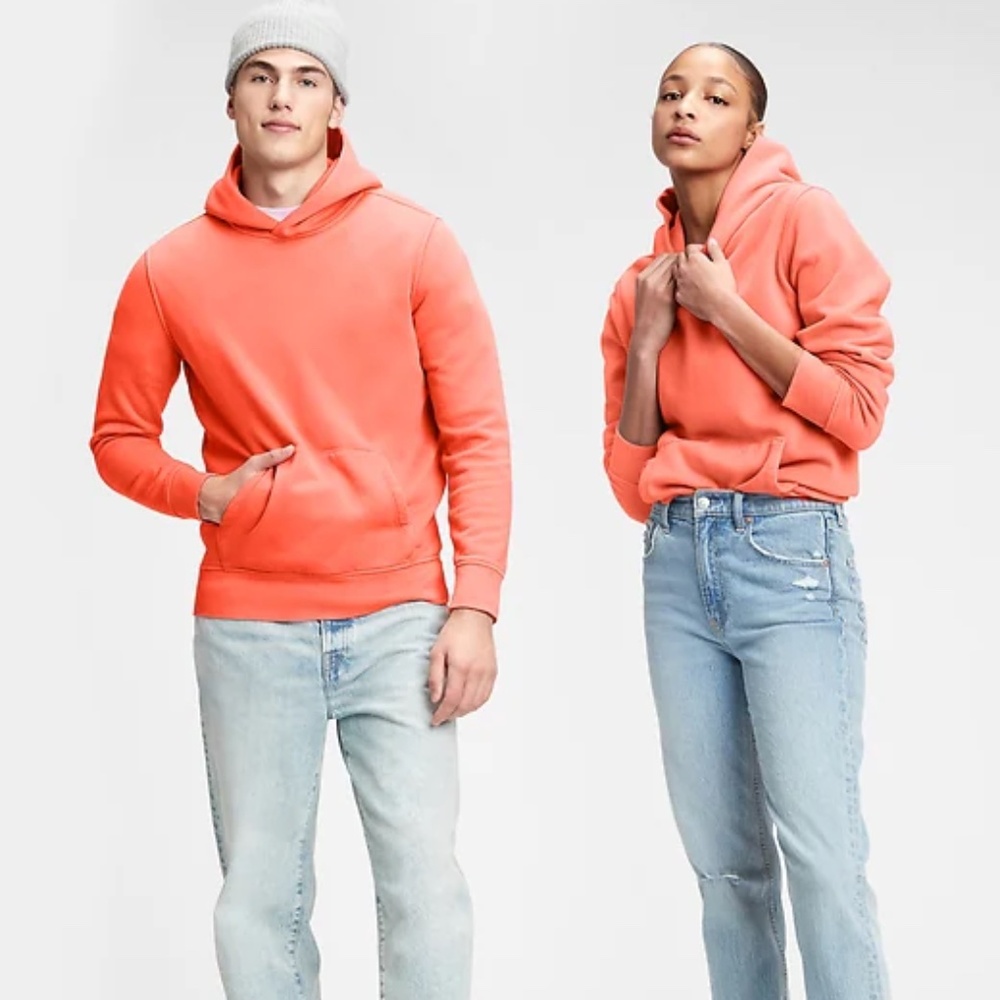 GAP VintageSoft Hoodie Cornucopia Orange Men's S Like Women's S/M $66